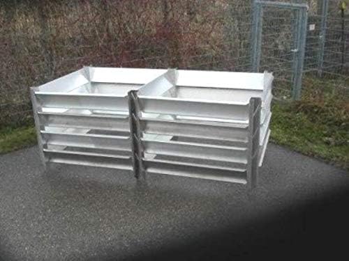 KOMPOSTER Anbauteil 90 x 90 x 80 (Innenmass) aus witterungsbeständigem Aluminium, Metall