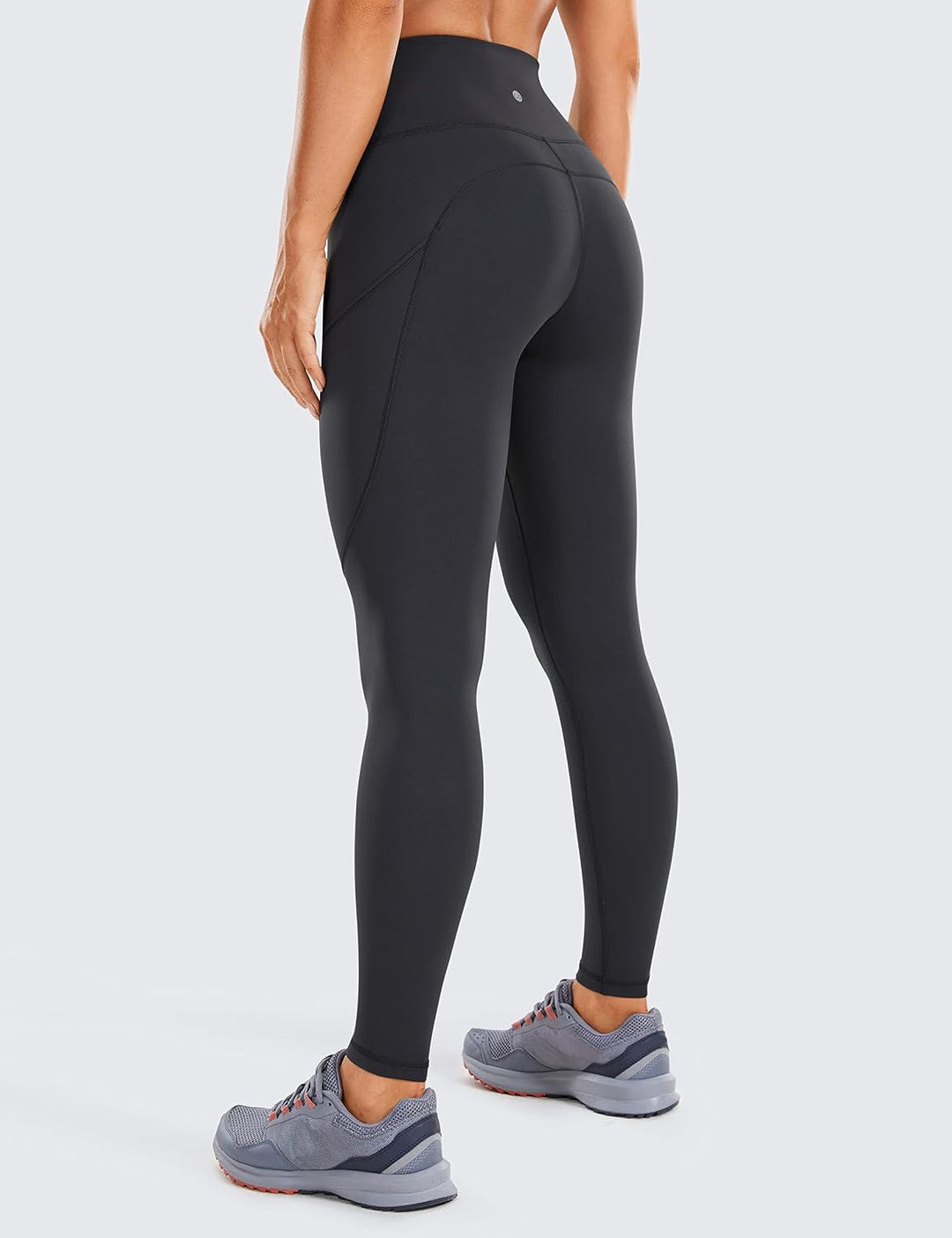 CRZ YOGA Damen Naked Feeling Sport Leggings mit Taschen High Waist Sporthose Gym Blickdicht Yogahose