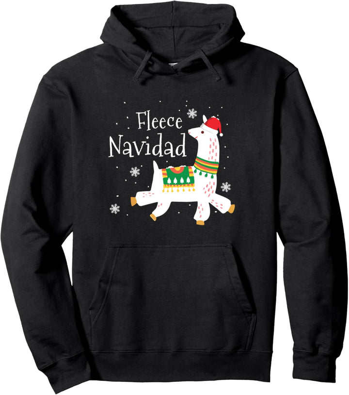 Fleece Navidad Lama Weihnachten Pullover Hoodie