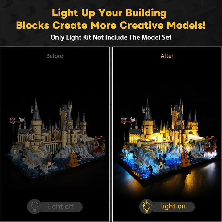 Kyglaring LED-Beleuchtungsset (kein Modell) - Kompatibel mit Lego-76419 Harry Potter Hogwarts Castle