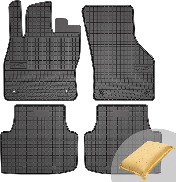 FROGUM EL Toro Gummimatten Ganzjähriges-Set von Autofussmatte Auto Fussmatten für SEAT Leon IV ab 20