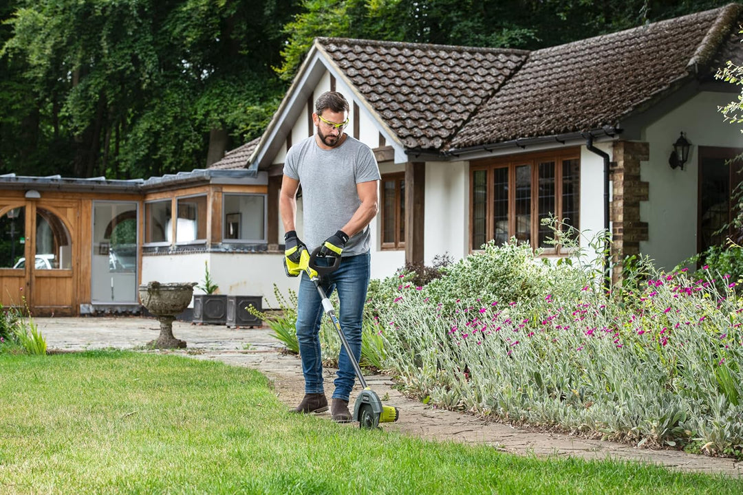 RYOBI 18 V ONE+ Akku-Rasenkantenschneider RY18EGA-0 (Verstellbarer Griff, 22 cm Messer, 4-stufige Sc