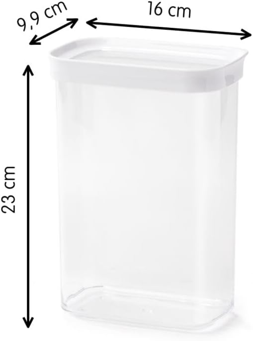EMSA 513559 Vorratsdose Optima | Für Trockenvorräte | 2,20 L | Stapelbar | Rechteckig | 100 % keimfr