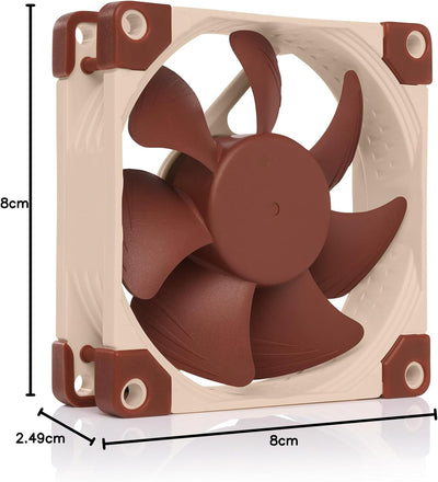 Noctua NF-A8 PWM, Leiser Premium-Lüfter, 4-Pin (80mm, Braun) Single, Single