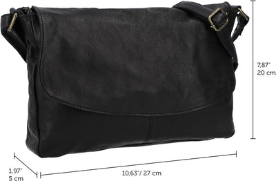 Gusti Handtasche Leder - Maisie Damen Handtasche Schultertasche Umhängetasche Ledertasche klein Schw