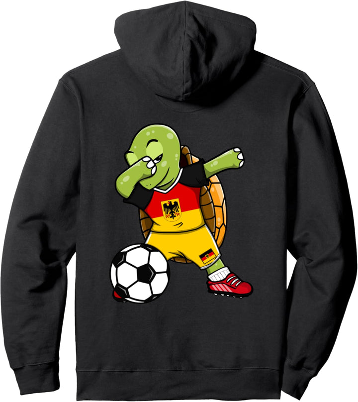 Dabbing Schildkröte Deutschland Fussball Deutsche Flagge Pullover Hoodie