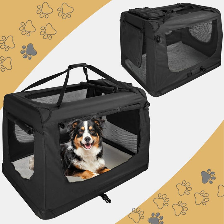 Faltbare Hundebox Transporttasche Transportbox Auto für Katze Hunde Grosse Kleine Box Bag Bed Decke