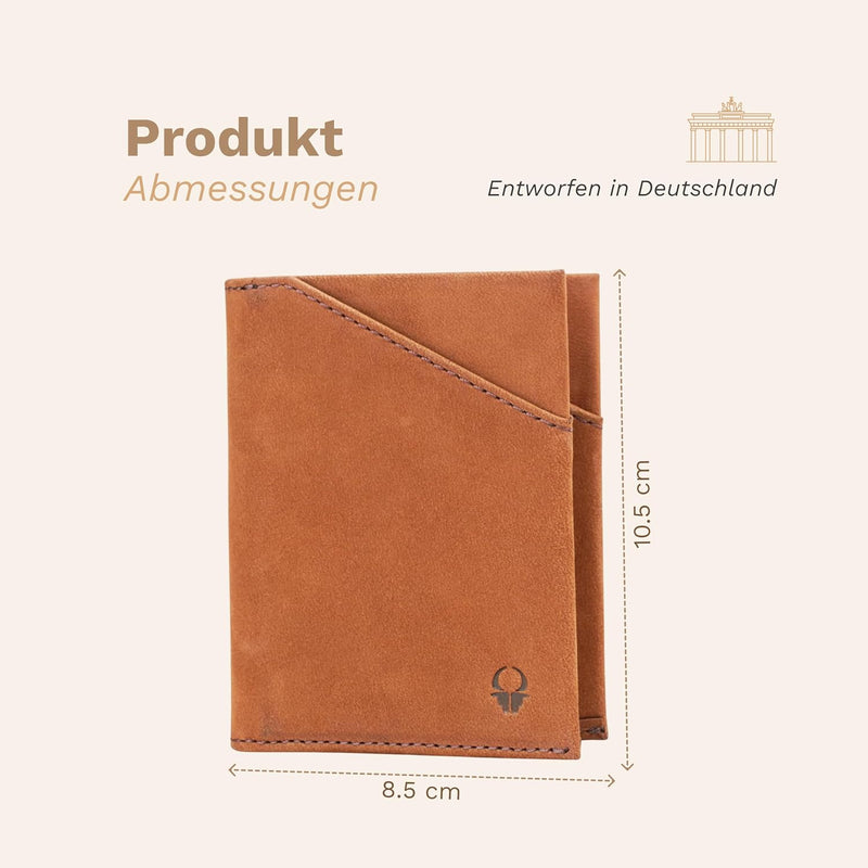 DONBOLSO Männer Zip Brieftasche - Ultra Thin Brieftaschen für Männer mit Münzfach - Slim Zippered Br