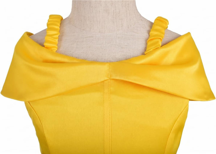 Lito Angels Märchen Schönheit Prinzessin Kostüm Kleid für Kleinkind Mädchen, gelbes Verkleidung Grös