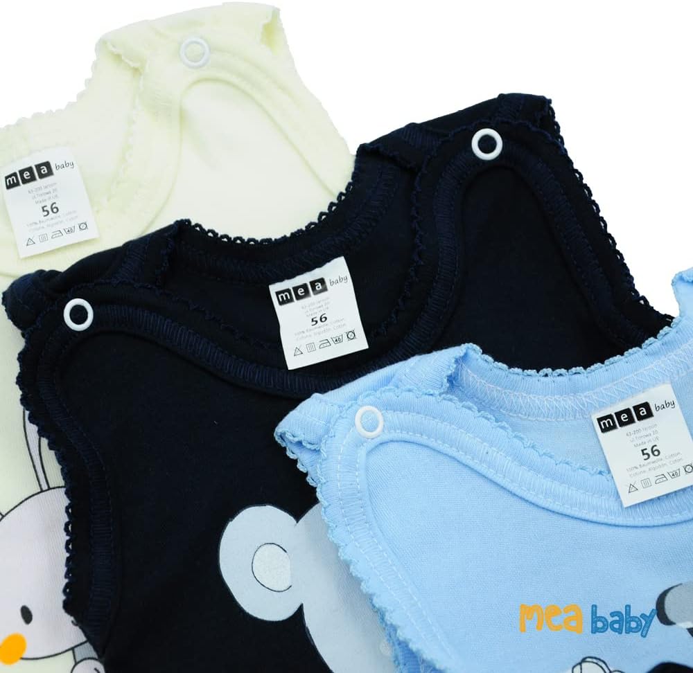Unisex Baby Strampler mit Aufdruck aus 100% Baumwolle im 5er Pack. Baby Strampler für Mädchen Baby S