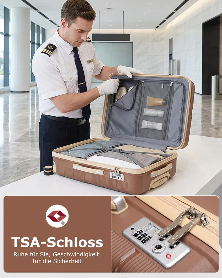 British Traveller Reisekoffer Handgepäck Koffer Trolleys Handgepäck Hartschalenkoffer 100% PP Handge