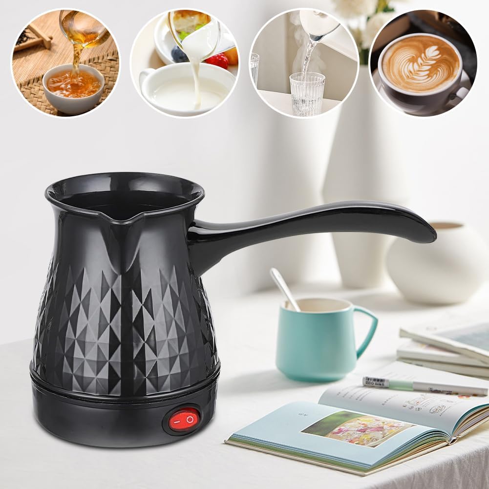 DASIAUTOEM Elektrische Kaffeekanne 500ML, Türkischer Kaffeekocher, Mokka Kaffeekannemit Griff, Espre