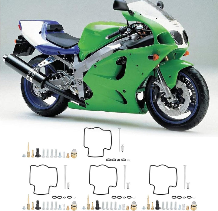 Aramox Vergaser Reparatursatz, Gummi+Metall 4er Set 80PCS Motorrad Vergaser Reparatursatz Zubehör Er