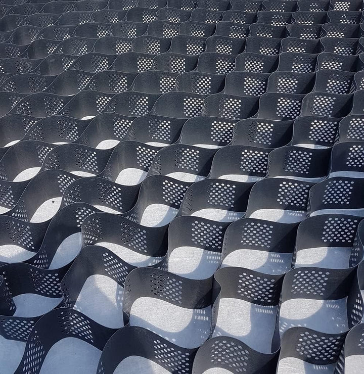 HaGa® Geogitter 6,5 m x 2,5 m x 10 cm = 16,25 m² | Bodenverstärkung - Kiesgitter für stabilen Boden