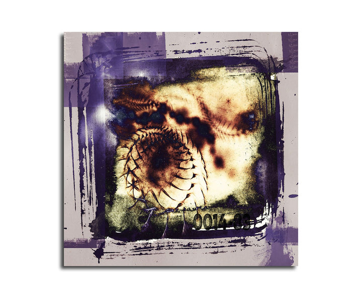 Paul Sinus Art Kunstdruck Abstrakt402_60x60cm Leinwandbild - Gezeitenfieber - lila XXL fertig auf Ke