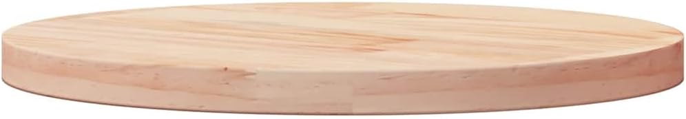 homiuse Tischplatte Rund Hellbraun Ø30x2,5 cm Massivholz Kiefer Holzplatte Massiv Holzplatte Rund Ti
