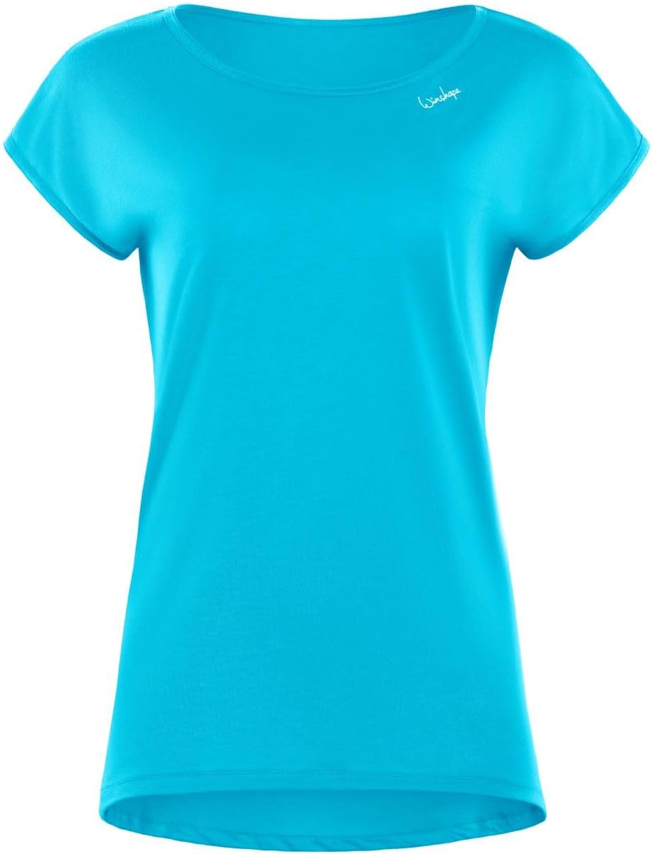 Winshape Damen Ultra leichtes Modal-Kurzarmshirt mit abgerundetem Saum MCT013 M Sky-blue, M Sky-blue