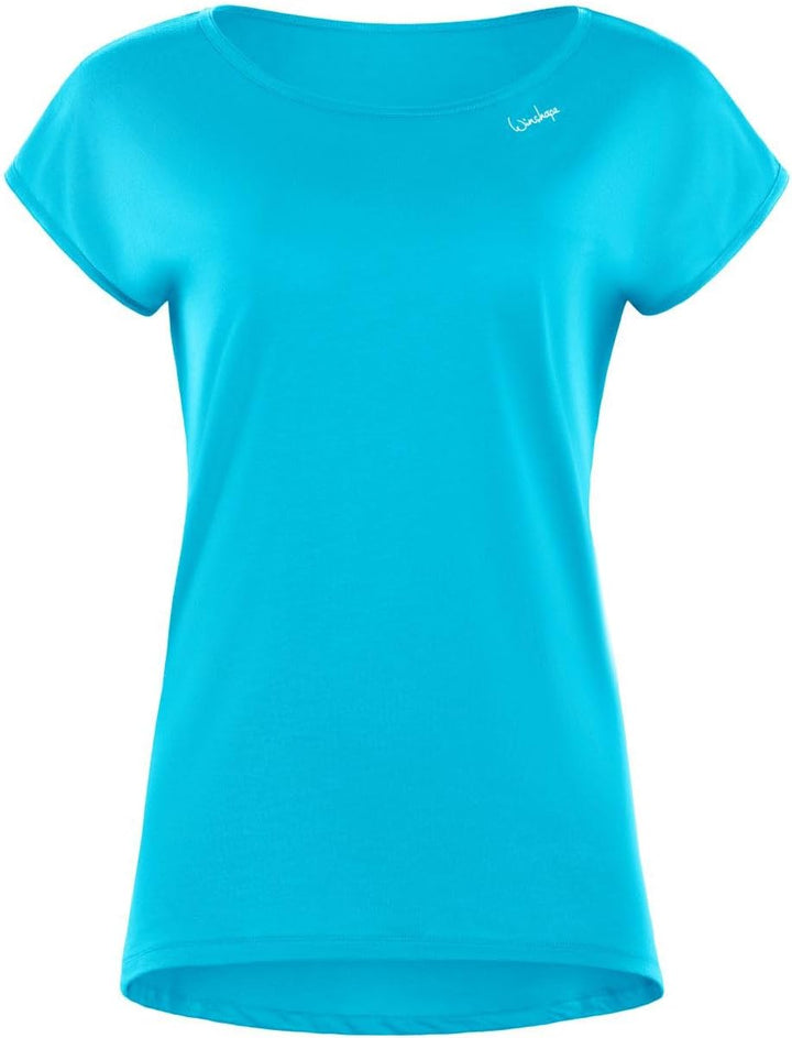 Winshape Damen Ultra leichtes Modal-Kurzarmshirt mit abgerundetem Saum MCT013 M Sky-blue, M Sky-blue