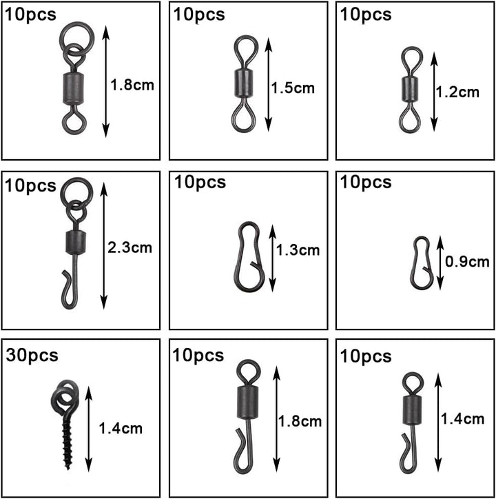 Karpfen Angeln Angelset Karpfen Haar Rigs Making Kit Inklusive Karpfen Schnellwechselwirbel Haken An