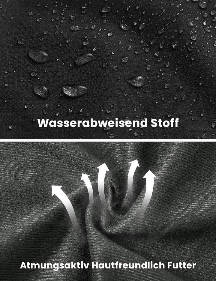 donhobo Herren Regenjacke Wasserdicht Atmungsaktiv Winddichte Funktionsjacke Outdoor Wanderjacke Sof