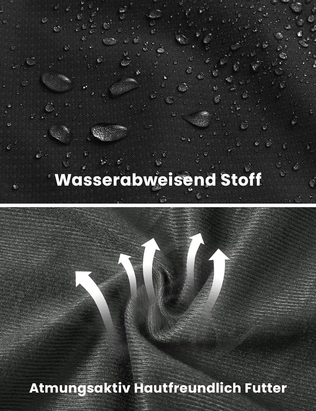 Herren Outdoor Wanderjacke Wasserabweisend Atmungsaktiv Winddichte Funktionsjacke Leicht Übergangsja