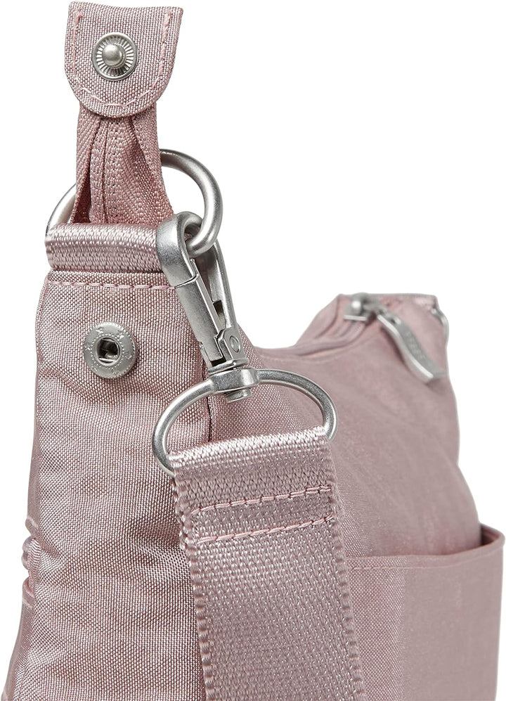 Baggallini Damen Modern Everywhere Slim Crossbody Blush Shimmer, Blush Shimmer