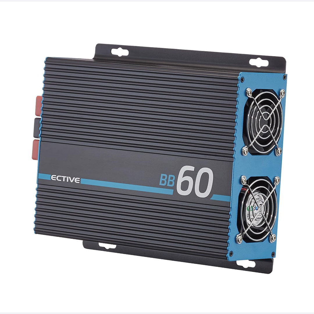 ECTIVE - BB 60 Ladebooster 60A 12V auf 12V - kompaktes DC-DC Ladegerät für AGM/Gel/Nass/LiFePO4 - Ba