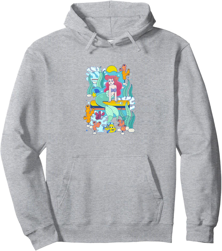 Disney Little Mermaid Artsy Portrait Poster Pullover Hoodie