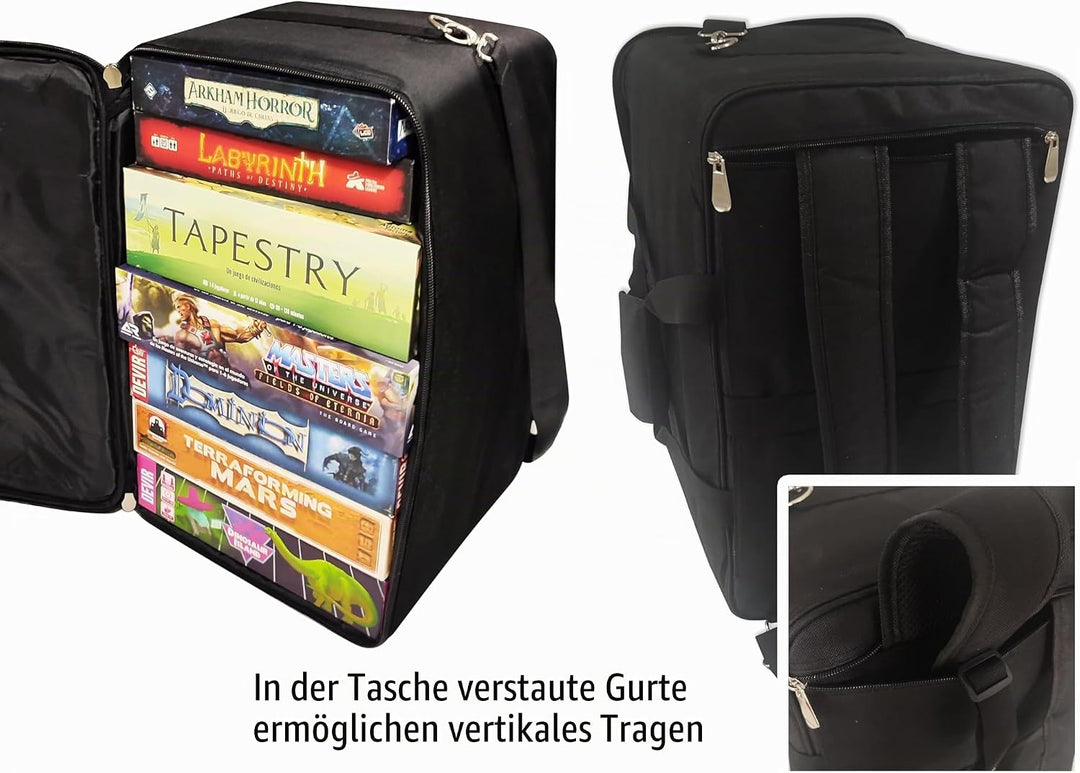 Doctor Frikistein BOARD GAME PACKAGE | Rucksack zum Tragen grosser Brettspiele | Grosse Kapazität, V