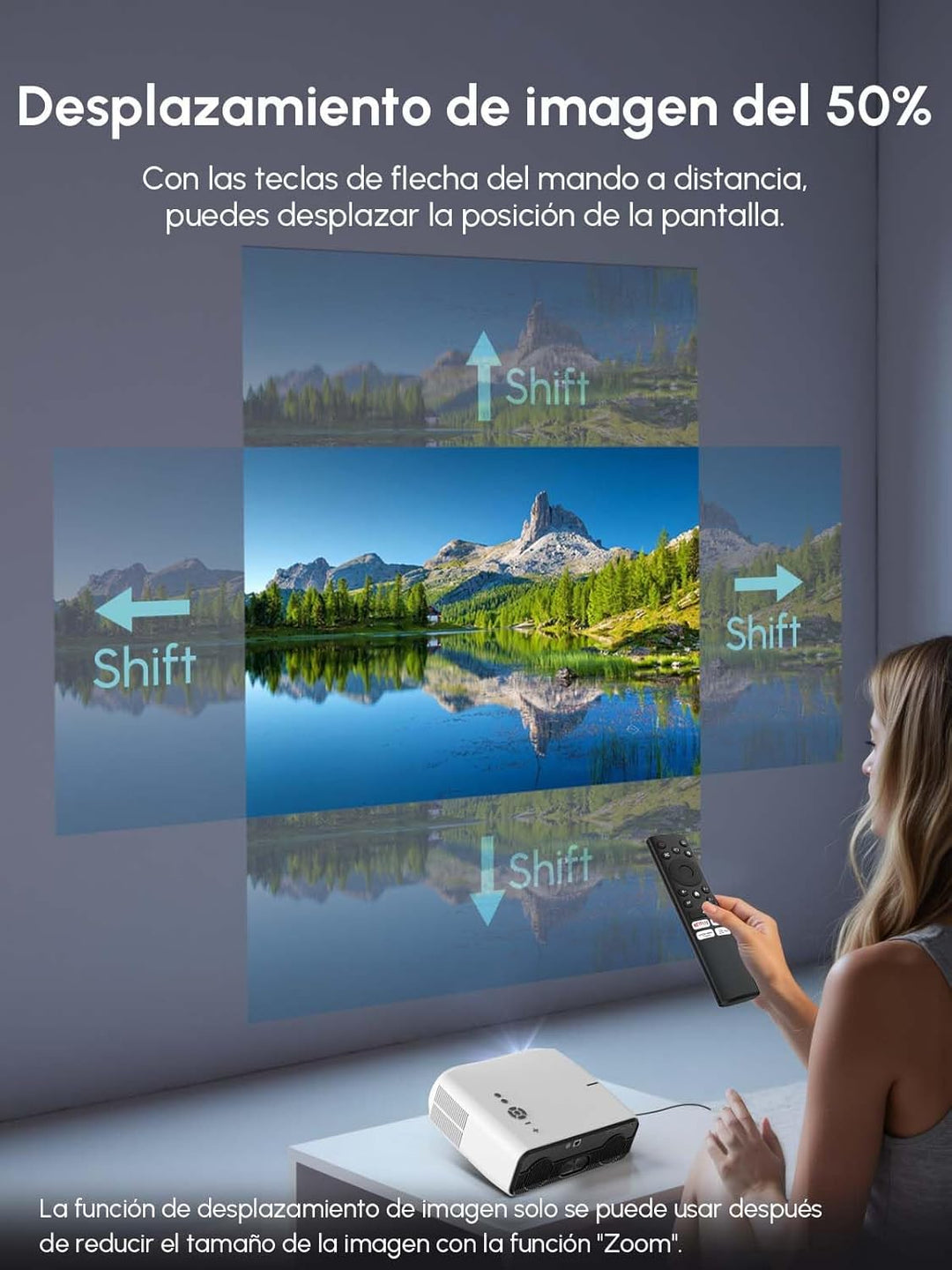 Smart 4K Beamer LED Tageslicht Projektor 2400 ANSI HDR 10 mit WiFi6 Bluetooth5.4 HDMI eARC/CEC, ToF-