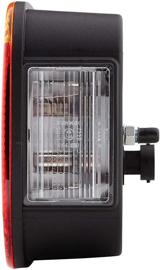 HELLA - Heckleuchte - Glühlampe - 12V - Anbau/geschraubt - Lichtscheibenfarbe: rot/gelb - Stecker: R