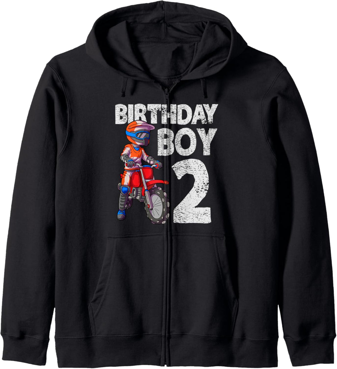 Motocross 2. Geburtstag Kinder MX 2 Jahre alt Dirt Bike Kapuzenjacke