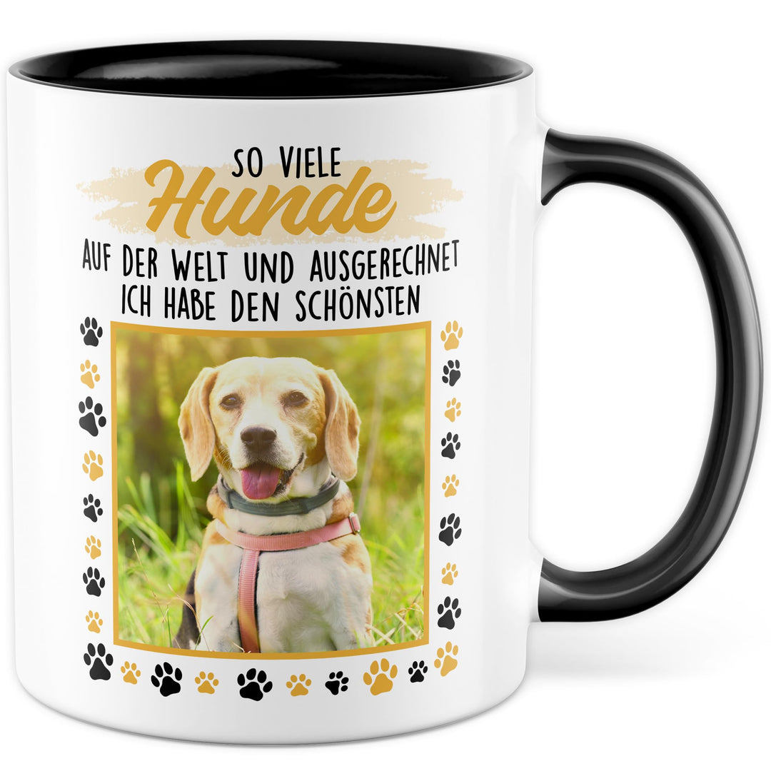 Tasse Hund personalisiert Geschenk So viele Hunde und ich habe den schönsten, Kaffeetasse eigenes Bi