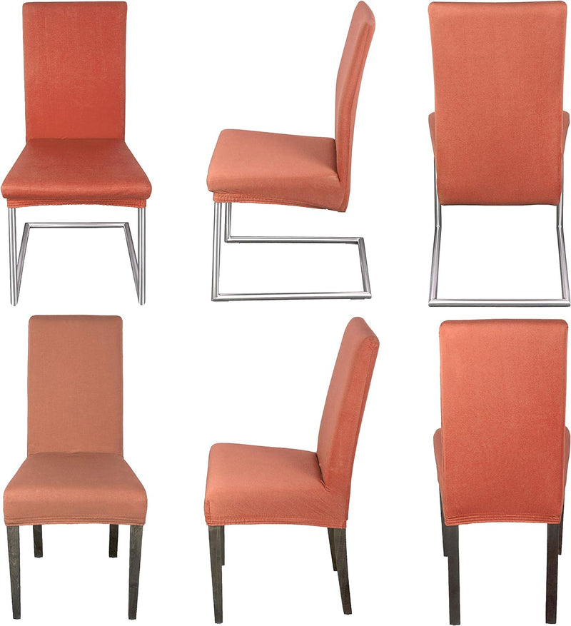 Staboos Stuhlhussen 6er Set - Hohe Elastizität - Stuhlbezug 6er Set - ÖKO TEX Zertifiziert (Flamingo