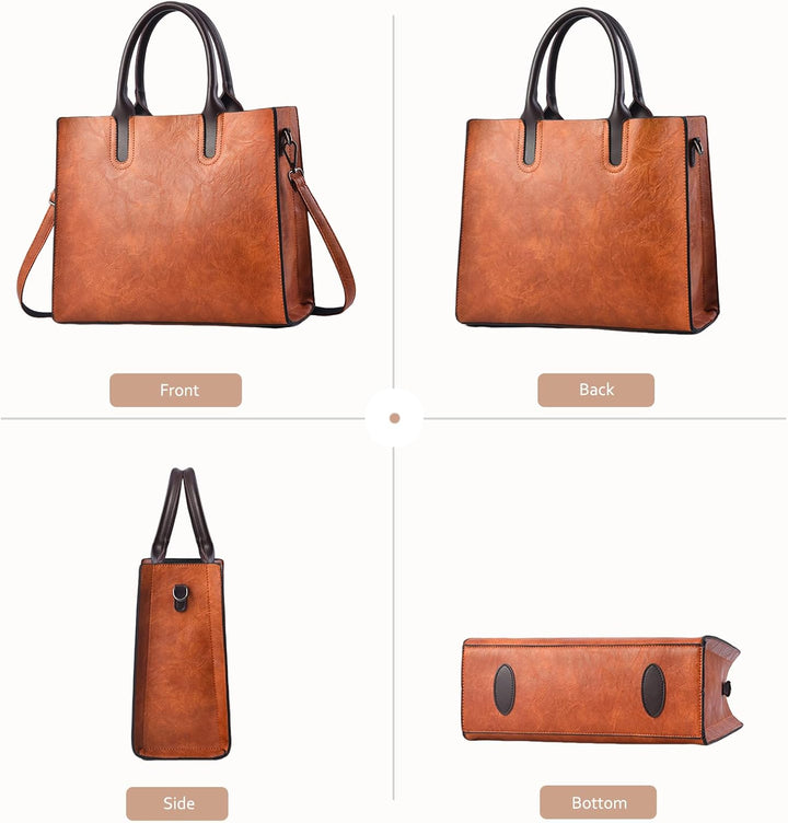 NICOLE &amp; DORIS Gross Handtasche Damen Shopper Tasche Umhängetasche Damen Gross Retro Schultertasche