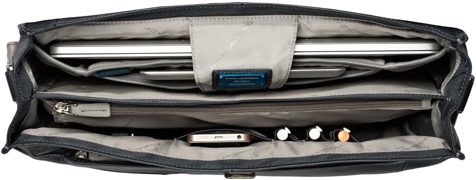 Piquadro Vibe Laptoptasche mit Zwei Fächern und 30 cm schwarz M - Schwarz, - Schwarz