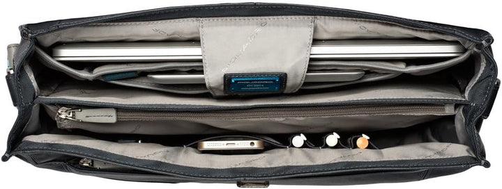 Piquadro Vibe Laptoptasche mit Zwei Fächern und 30 cm schwarz M - Schwarz, - Schwarz