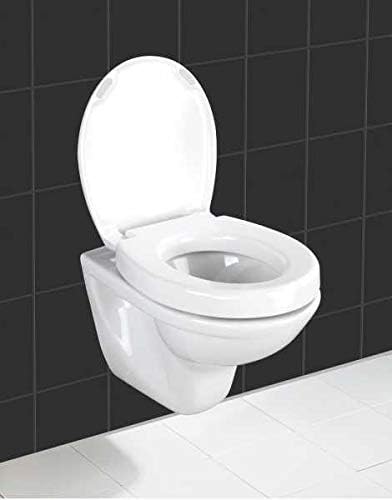 WENKO WC-Sitz Secura Comfort bis 200 kg Tragkraft, Hygiene-Toilettensitz mit 5 cm Sitzflächenerhöhun