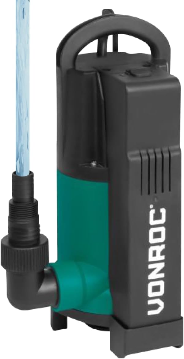VONROC Tauchmotorpumpe 750W - 14000 l/h - Integrierter Schwimmer | Schmutz- und Klarwasser