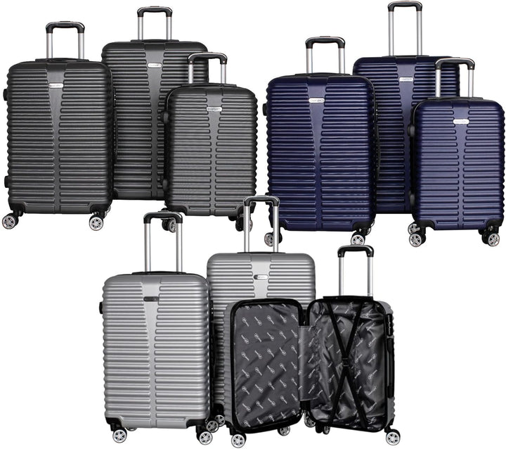 LINDER EXCLUSIV LEX 3er Kofferset Trolley ABS Reisekofferset 3tlg: 55x37x24cm, 65x43x27cm, 75x49x29c