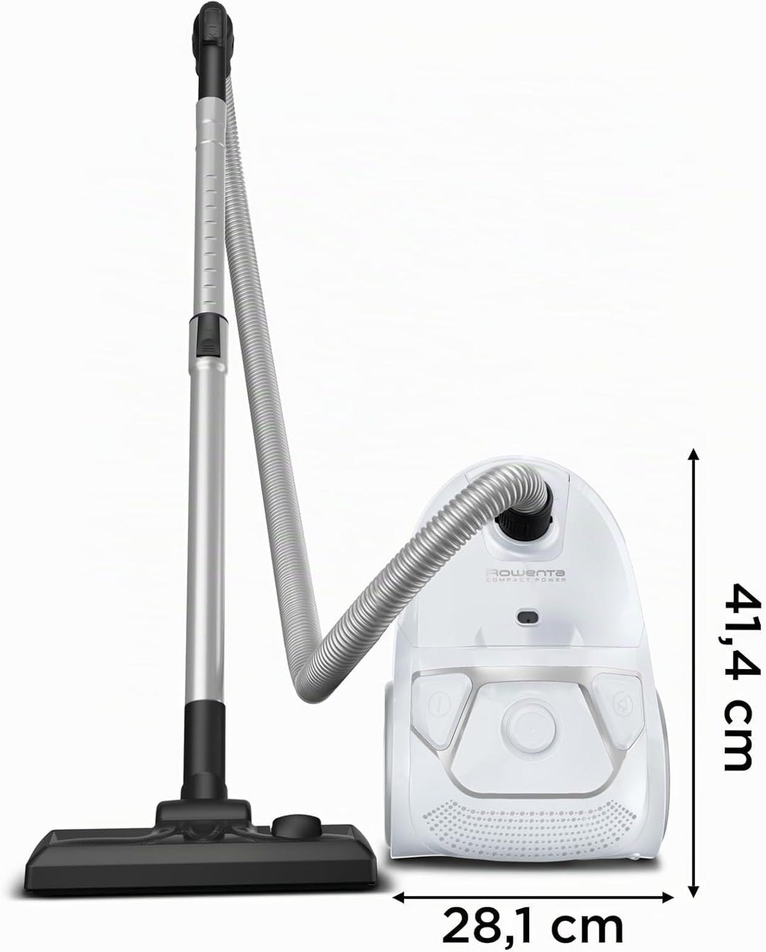 Rowenta RO3927EA Compact Power Staubsauger mit Beutel, Niedriger Energieverbrauch, 900 Watt, 3 Liter