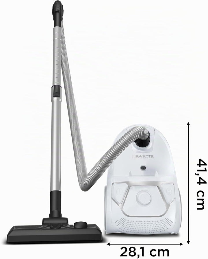 Rowenta RO3927EA Compact Power Staubsauger mit Beutel, Niedriger Energieverbrauch, 900 Watt, 3 Liter