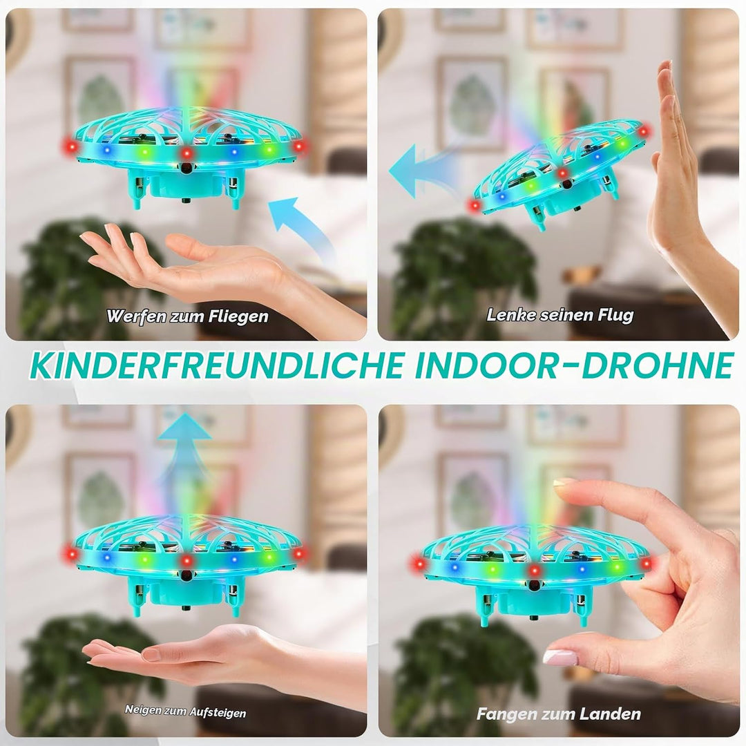 Mini Drohne für Kinder,Hover Fliegender Ball für Kinder,LED Schwebender Spielball,UFO Fliegender Bal