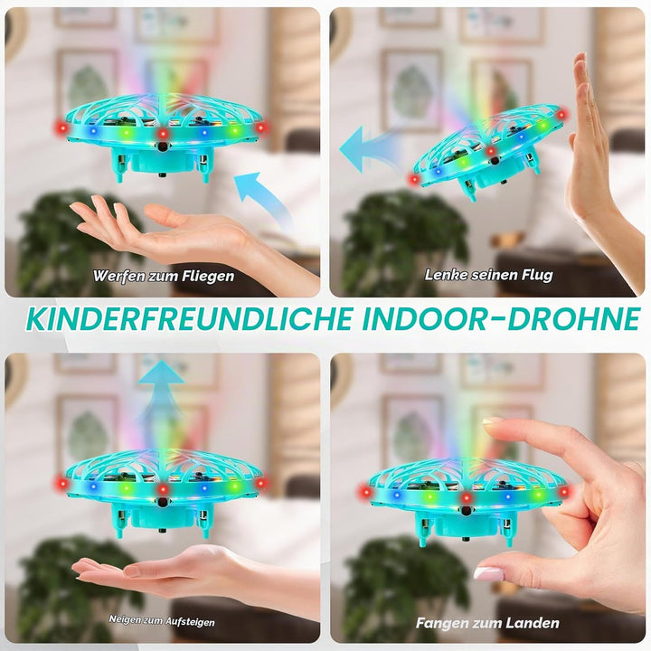 Mini Drohne für Kinder,Hover Fliegender Ball für Kinder,LED Schwebender Spielball,UFO Fliegender Bal