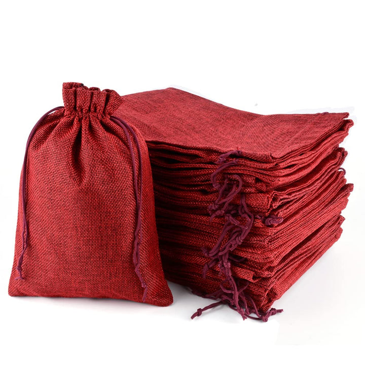 CLTPY 30 Stück Jutesäckchen 20x30 cm mit Kordelzug, Geschenktüten Baumwollsäckchen Stoffsäckchen für