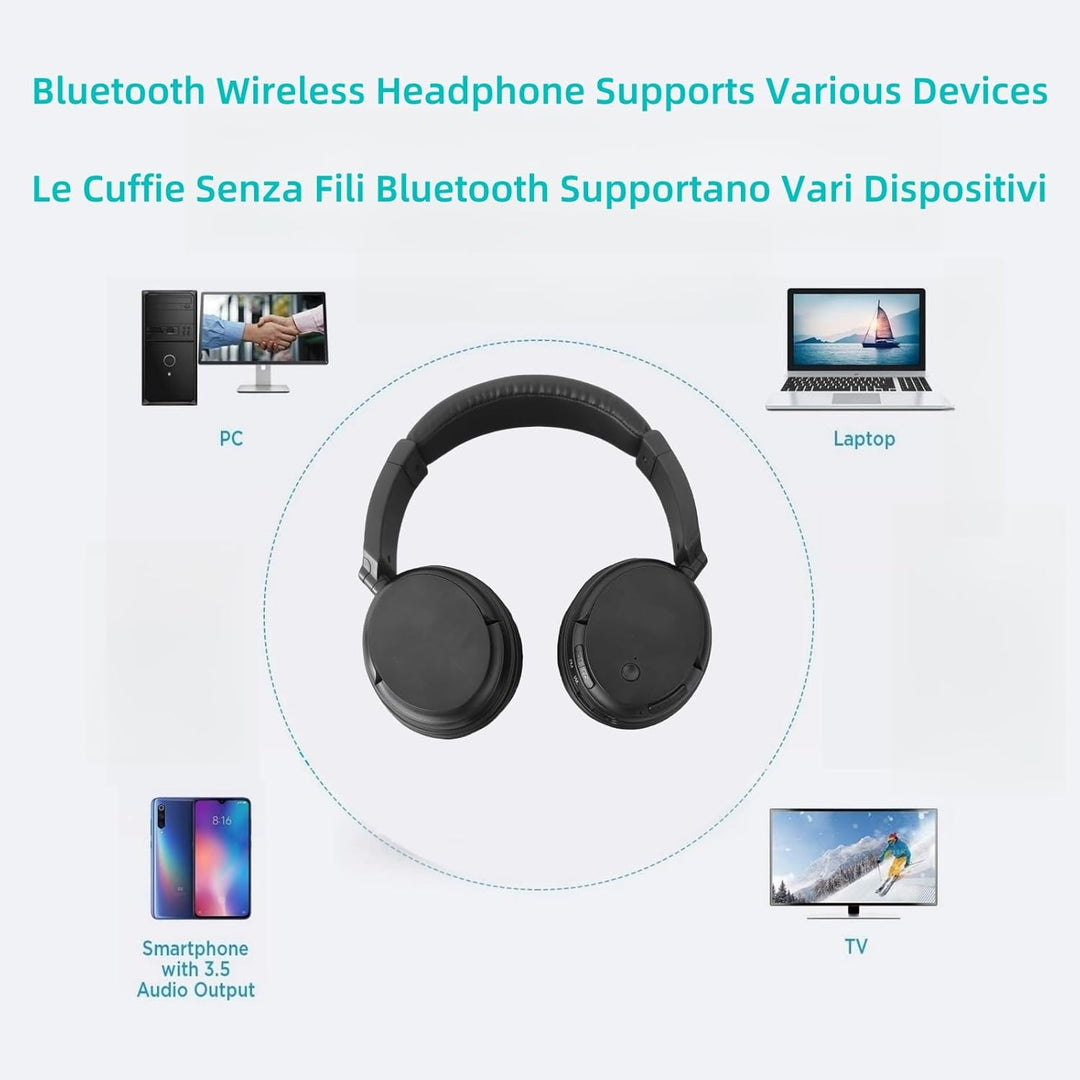 Bluetooth Funkkopfhörer mit USB Sender, Bluetooth5.3 Kopfhörer Kabellos TV Headset, Einziehbarer Kop