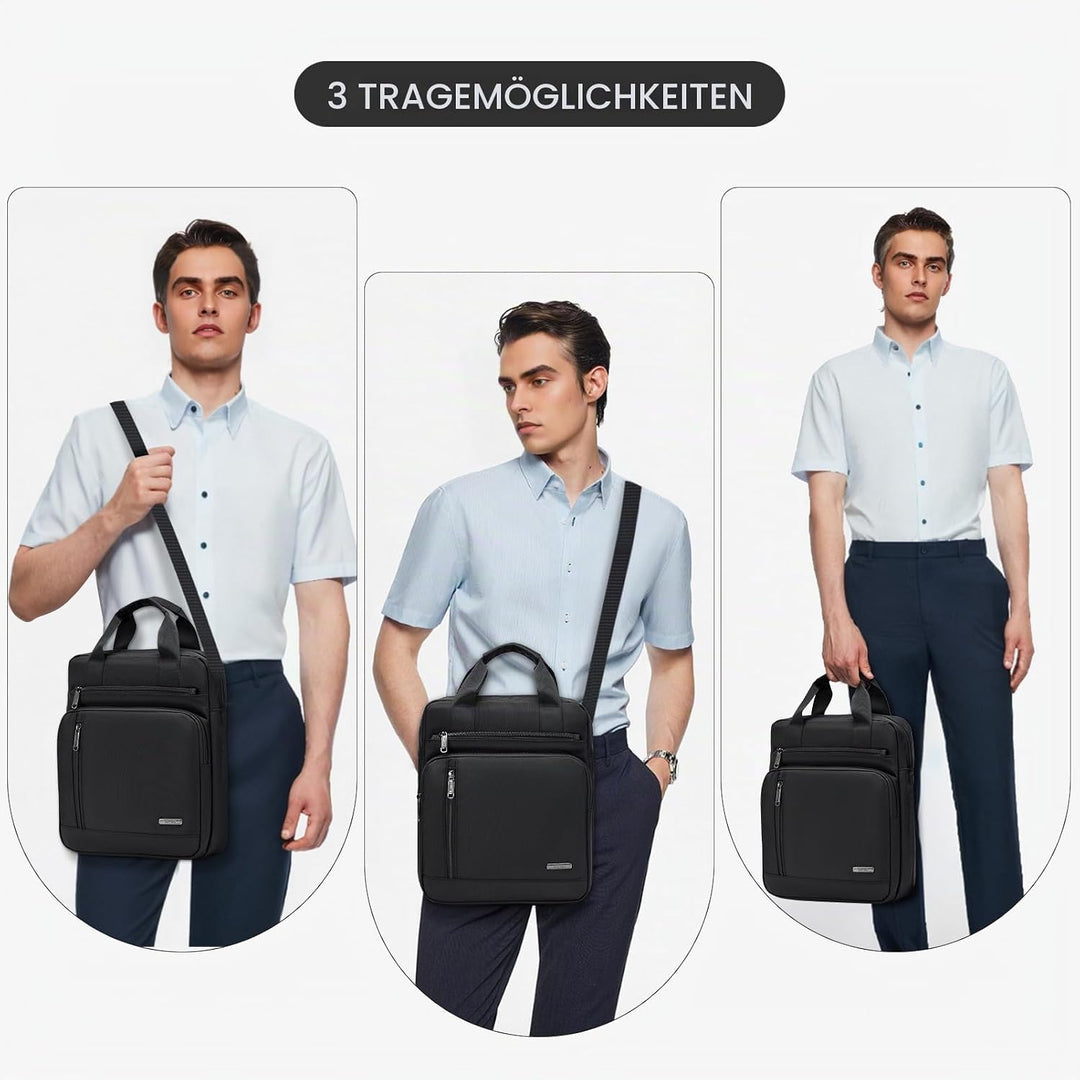 SUCIKORIO® Umhängetasche Herren Leder, Multi-Pocket Schultertasche Klein Wasserdicht Sling Crossbody