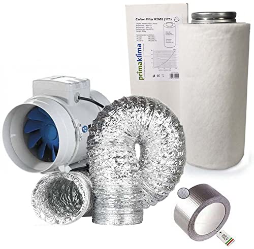 Air Extraction Kit - Fan + Carbon Filter - Ã˜ 10CM -187 m3/h
