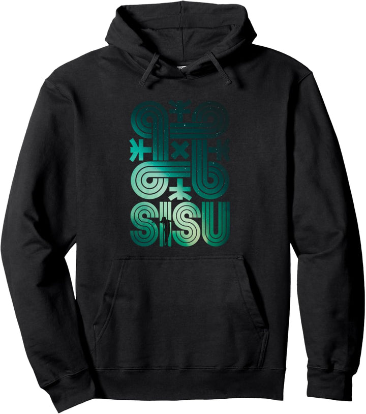 Sisu Finnische Suomi Finnland Hannunvaakuna Symbol Aurora Rune Pullover Hoodie