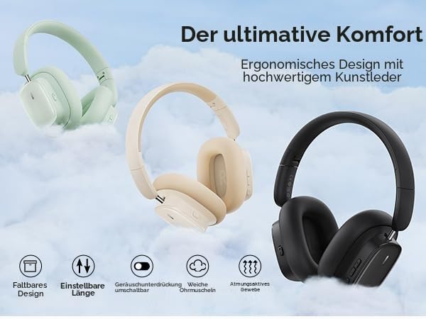 Baseus H1i Bowie ANC Headphone-Black